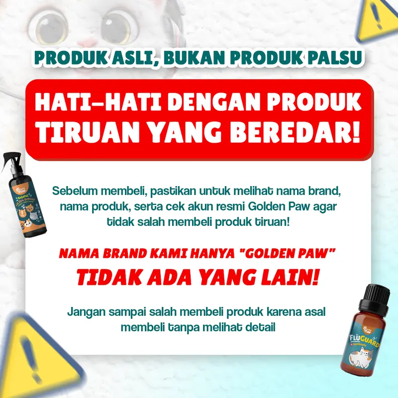 ANTI-VIRUS GUARD 5gr by Golden Paw Obat Virus Calici Distemper Panleu Flu Berat Demam Lemas Panleukopenia Kucing Ampuh Terbaik 8