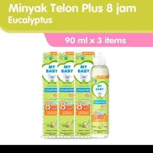 (ISI 3 PCS) My Baby Minyak Telon Plus 90ml 8 Jam | Eucalyptus Lavender