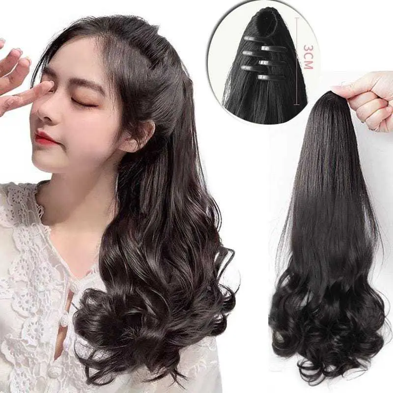 Ponytail Jedai  Korea Curly Ekstensi VC Black 3