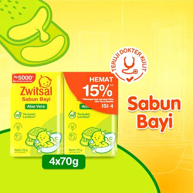 Sabun Zwitsal Baby Soap 4x70gr