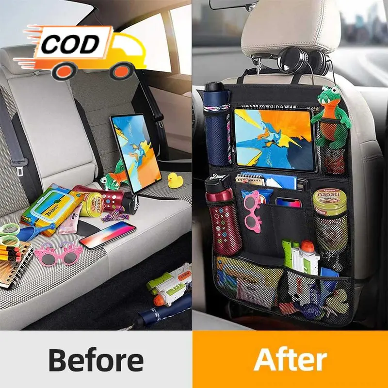 Organizer kursi Jok belakang Mobil Tempat Barang Tas Penyimpanan Cantelan Gantung Backseat 3
