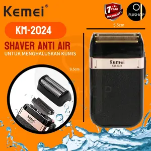 KEMEI KM 2024 MESIN CUKUR KUMIS/JENGGOT HAIR CLIPPER ELEKTRIK SHAVER Hitam Pencukur Hitam Pencukur