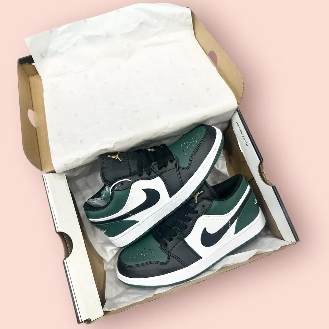 SEPATU SNEAKERS PRIA WANITA JORDAN LOW GREEN TOE