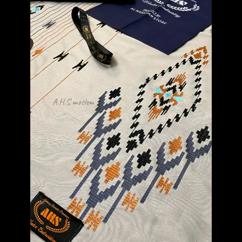 AHS sarung bordir motif songket gunung 100% timbul bahan katun CODE S.K.G ABU 02 Lembut Muslim Pria Dewasa Tenun Hitam 5