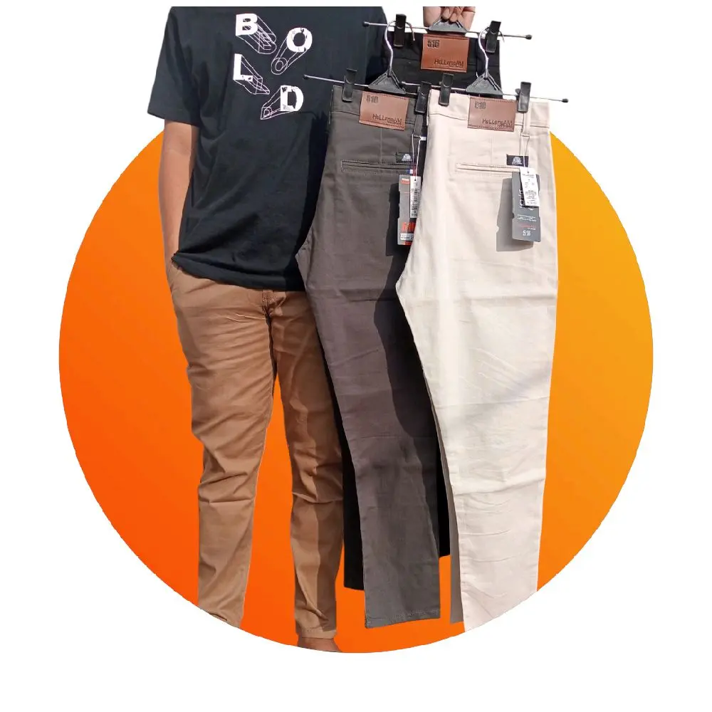 HELLENA celana chinos panjang pria slimfit melar Helena Combed Hitam katun dewasa kantor formal ca Kerja Casual Stretch nc celanachinos slim fit outfit Santai Cowok Distro