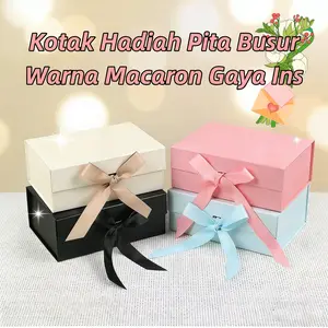 Kotak Kado Lipat Aesthetic/ Bahan Kuat Tahan Lama/Banyak Pilihan Warna