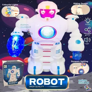 MAINAN ANAK ROBOT MOVEBLE JOINT ELECTRIC ASRONOT BERGERAK LAMPU MUSIK