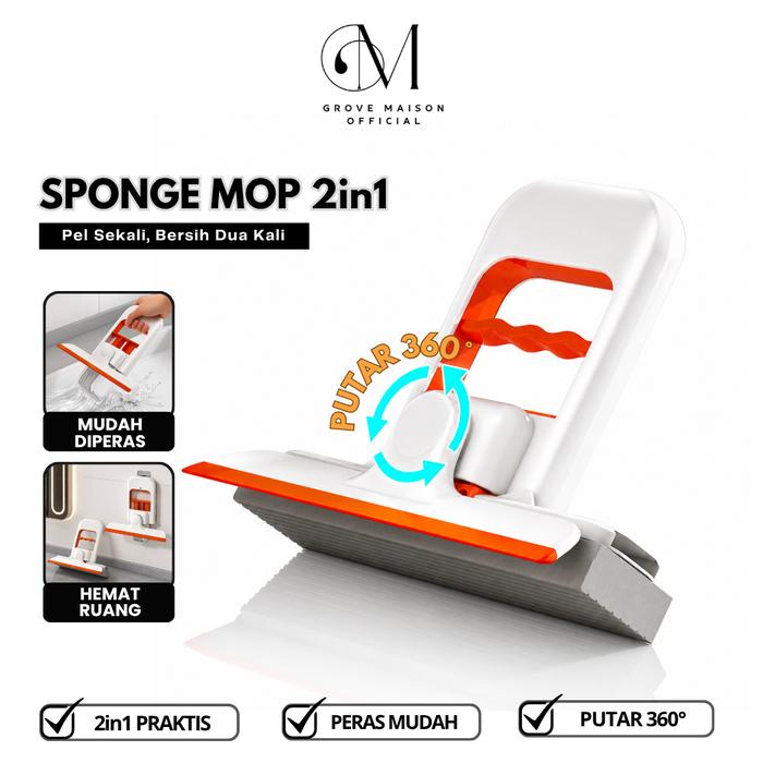 Gambar Mini Pel Spons Lipat 360° Peras Otomatis Mini Mop Serap Air Cepat Alat Pembersih Meja Kaca Dapur dari Grove Maison Kota Tangerang Tokopedia