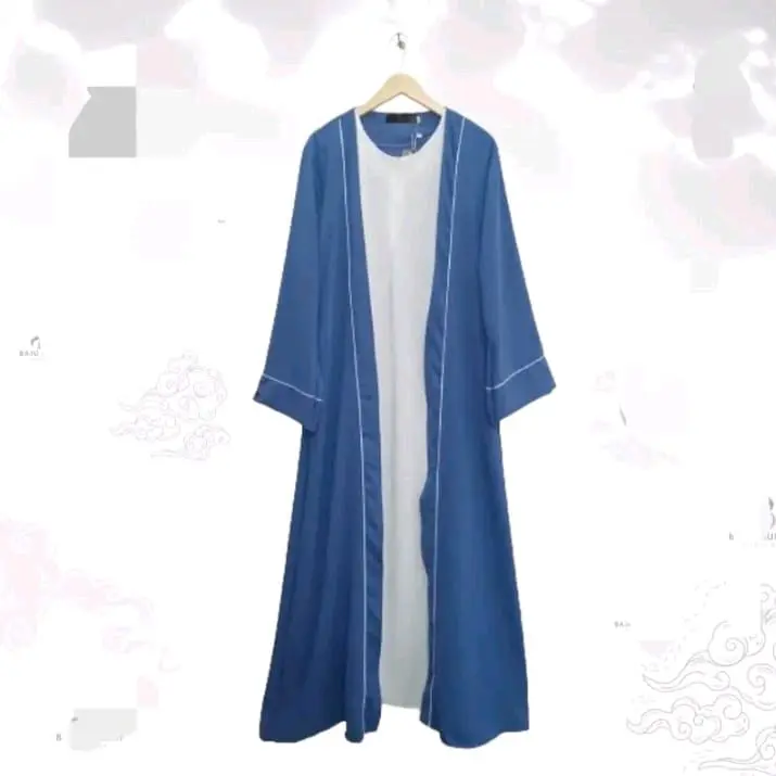 Turkishtan Gamis abaya kombinasi warna. Crinkle Airflow Dress Wanita Muslim 5