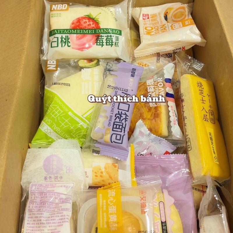   2kg3  25-30 cái bánh mix Đài Loan cao cấp - ít trùng bánh - ngày in trên vỏ bánh là Ngày Sản Xuất - Quýt Thích Bánh Bông 