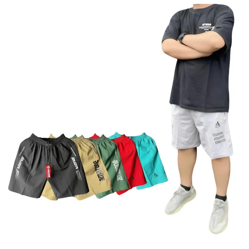 Celana Pendek Olahraga Sport Short Pant Running Pria Dewasa Saku Resleting Pantai Casual Kolor Cowok Gym Fitnes Badminton Jogging Lari Volly Basket Futsal Parasut Premium Bahan Tebal Berkualitas Nyaman Standar Panjang Karet Pinggang Cepat Kering All Size 3
