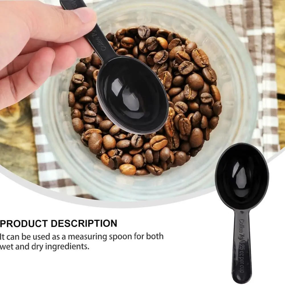 Multifunction Plastic Measuring Teaspoon Scoop Black 15ml Coffee Scoop Coffee Beans Container Scoop Home
