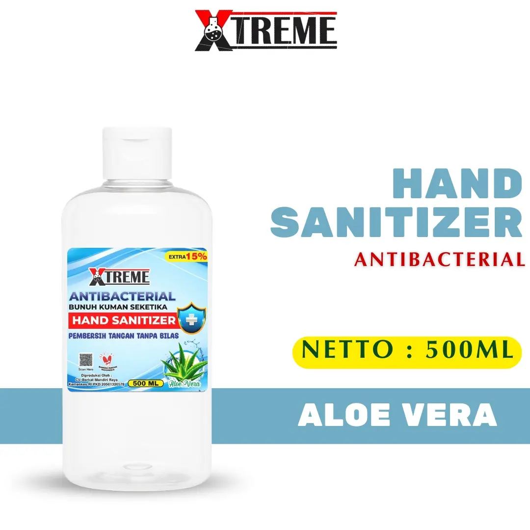 Hand Sanitizer Antiseptic 500ml Terdaftar Izin Kemenkes RI Bukan Soap Gel Kental untuk Tangan Tangan