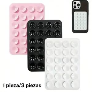 Soporte para teléfono con ventosa de silicona (1 o 3 piezas), base adhesiva resistente al agua, agarre universal para selfies y videos, soporte para teléfono con vacío