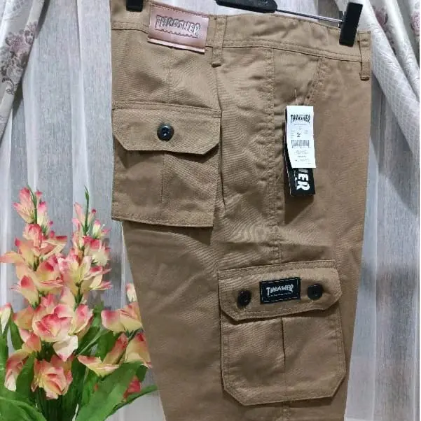 Celana Pendek Cargo sontog Pria dewasa Nyaman Katun Panjang Shorts Army Pantai Loreng Casual Distro 7