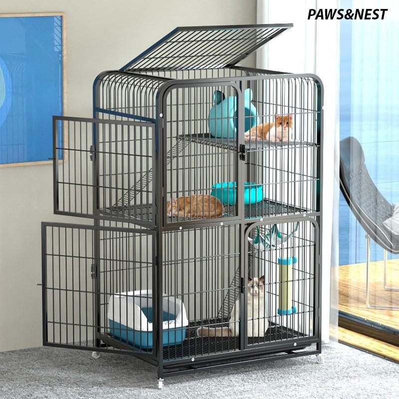  Lồng mèo có thể di chuyển nhà mèo nhiều tầng có không gian lớn phù hợp với cuộc sống của nhiều con mèo vật liệu sắt bền nhiều kích cỡ 
