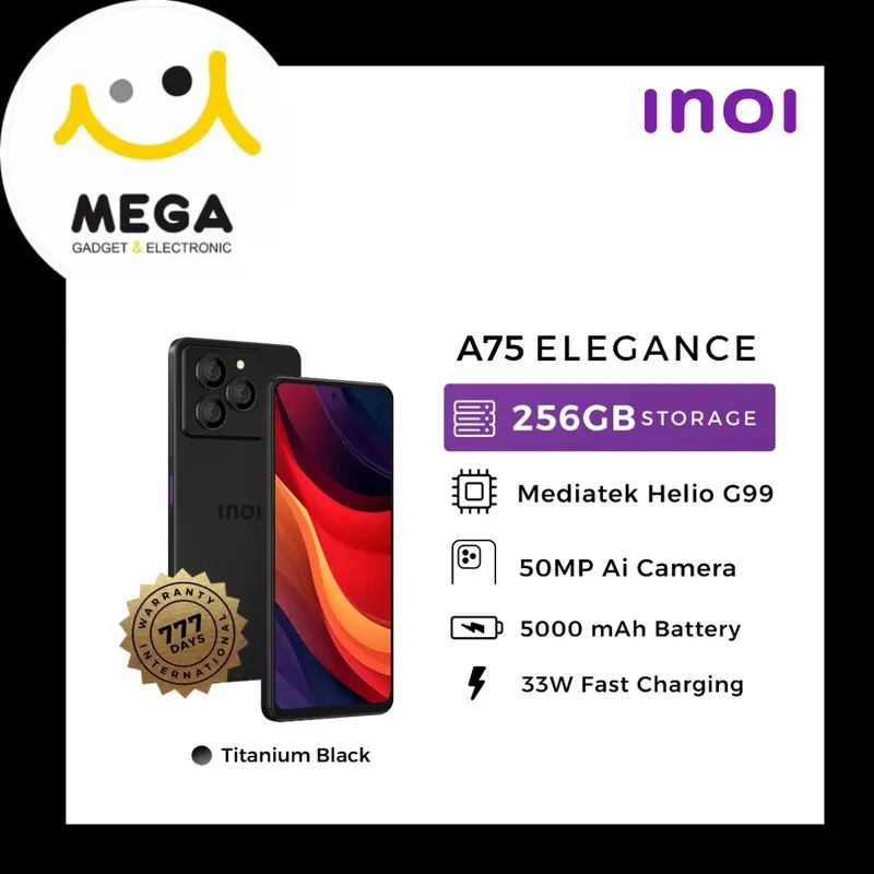 INOI A75 ELEGANCE 6GB + 256GB Garansi Resmi INOI Indonesia 0
