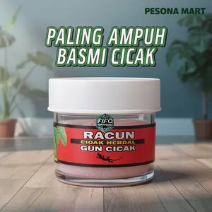 Racun Cicak Herbal 15Gram - Paling Ampuh Basmi Cicak dengan Aroma Menarik & Mudah Digunakan untuk Dinding & Plafon Rumah
