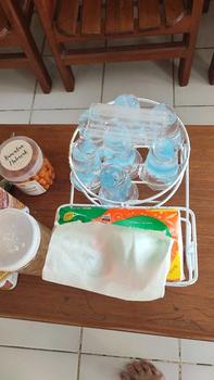 Product Review of Rak Aqua Rak Minuman Rak Tempat Tisu - Model Terbaru Besi Putih Anti Karat Snack Rack from E**y 1
