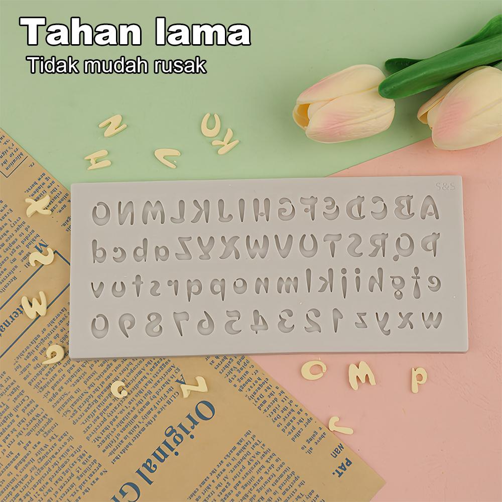 Cetakan kue angka dan huruf silikon, cetakan dekorasi fondant DIY untuk memanggang, bahan berkualitas tinggi dan tahan lama, tersedia dalam warna merah muda dan abu-abu, alat kreatif untuk pesta ulang tahun.