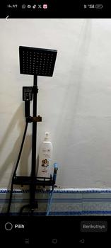 Product Review of Shower Tiang Column Set Kran Air Panas Dingin Kuningan Keran Mixer Kotak Hitam Black from 💝**i S**💝 1