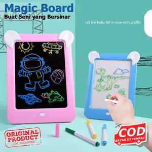 Magic Board Drawing LED 85127 / Papan Gambar Ajaib / Magic Drawing Pad / Belajar Menggambar Mewarnai