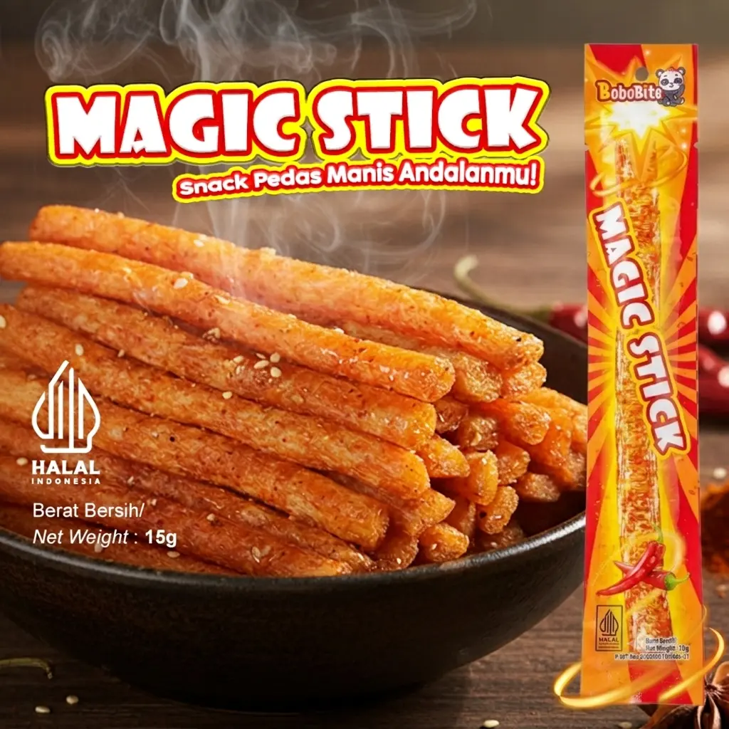 HALAL MagicStick Snack Viral cemilan kekinian Cemilan Stick pedas manis harga Murah cocok buat ngemil dan ide jualan