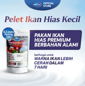 Bluecore Pelet Ikan Hias Kecil (80 GR) - Pakan Ikan Hias Kecil Untuk Ikan Guppy Ikan Cupang Ikan Glowfish dan Ikan Molly