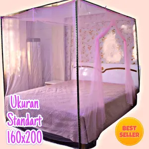 Kelambu Anti Nyamuk Polos Standart 160x200cm - Pencegahan Serangga Kain Polyester gantung