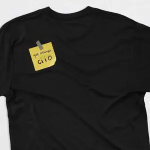 Kaos Pria/Wanita Lengan Pendek Motif Sticky Note Lucu - Bahan Katun Lembut Nyaman Dipakai Sehari-hari, Desain Standar Tidak Oversize, Warna Putih dengan Motif Catatan Unik "ciio", Cocok untuk Gaya Casual Modern