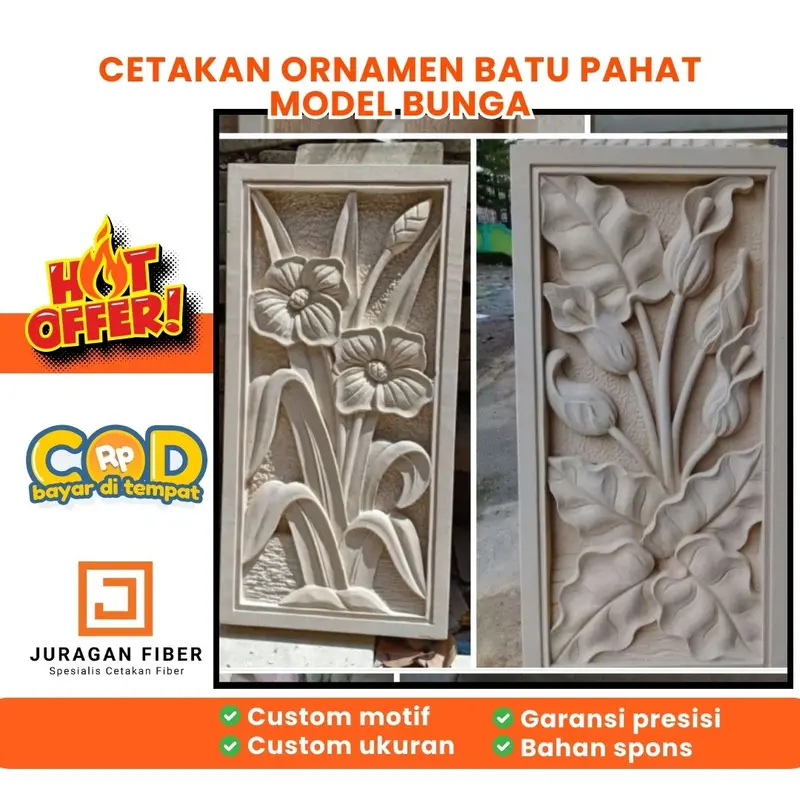 Cetakan batu alam hiasan dinding rumah | Batu alam motif 2
