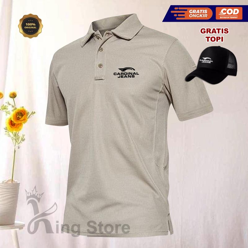 Product Introduction of GRATIS TOPI..!!! Kaos Polo Distro Lengan Pendek Cardin Jean Kiri Hitam | Tshirt Baju Kerah Pria Wanita Unisex | Baju Polo Distro Keren Pria & Wanita 26