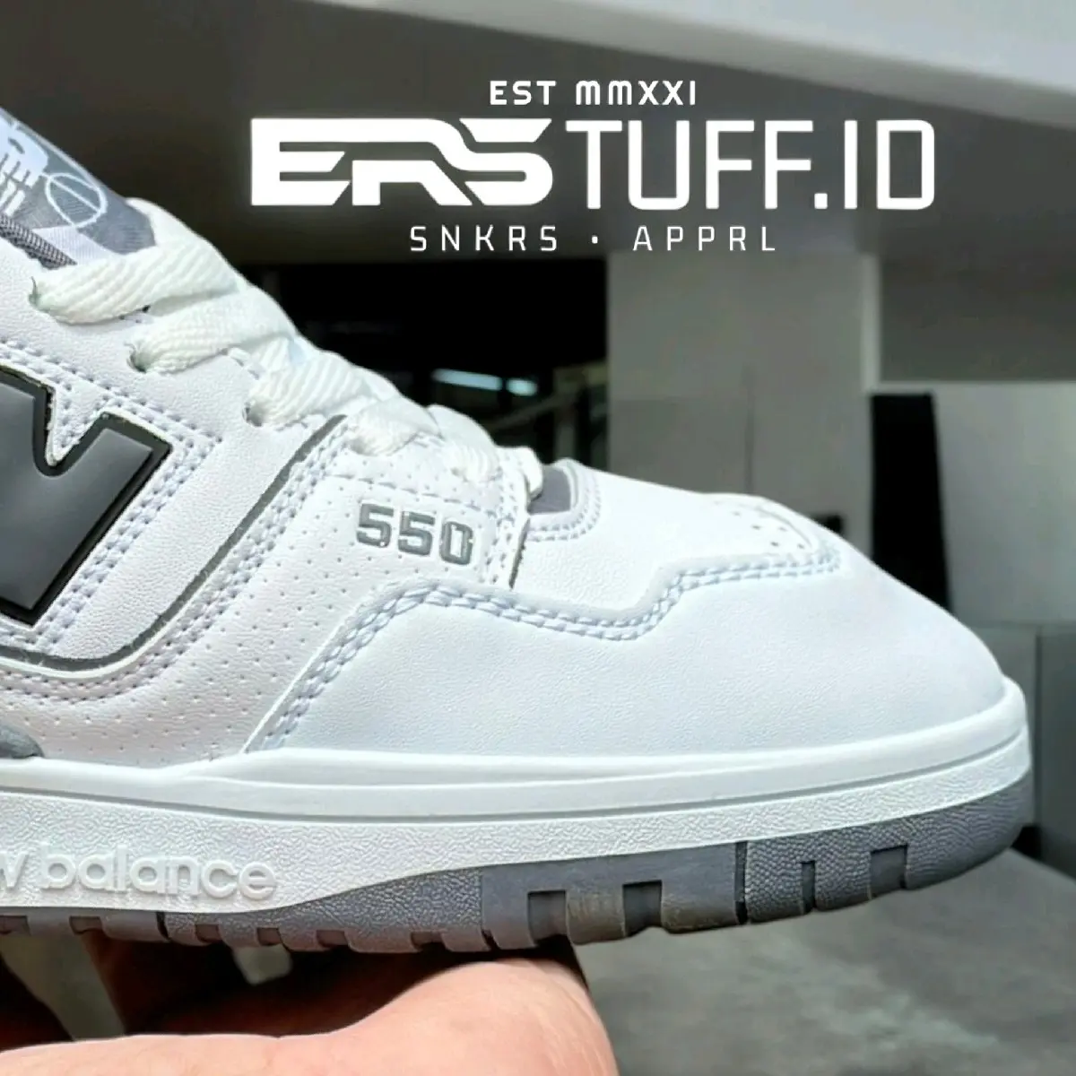 Sepatu Olahraga Kasual New 550 Grey Dof Pria Wanita