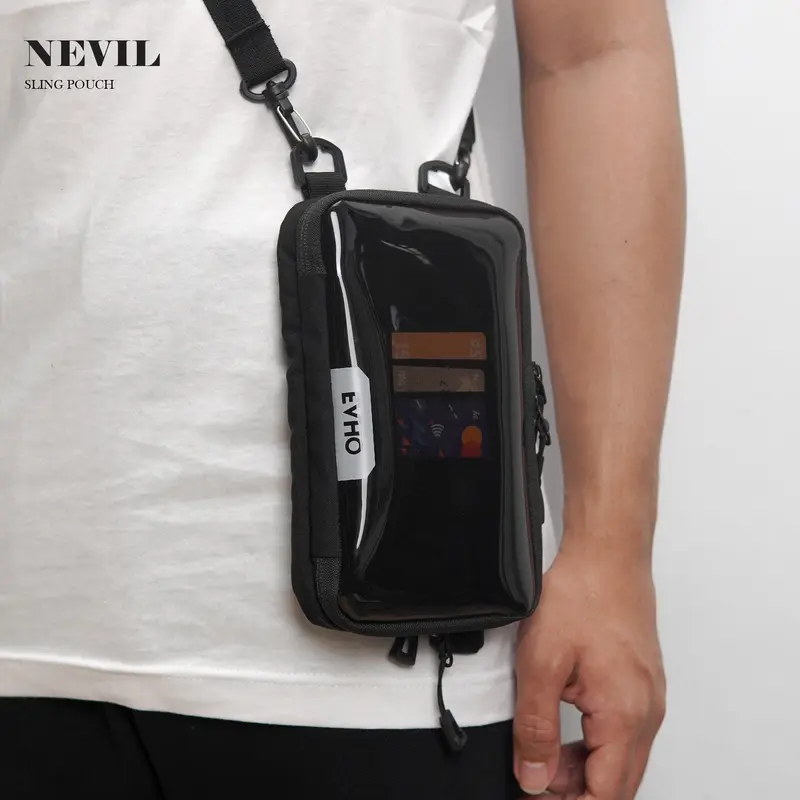 Evho - NEVIL Slingpouch I Clutch Handbag Pria I Tas Selempang Leher I Tas Hp 2