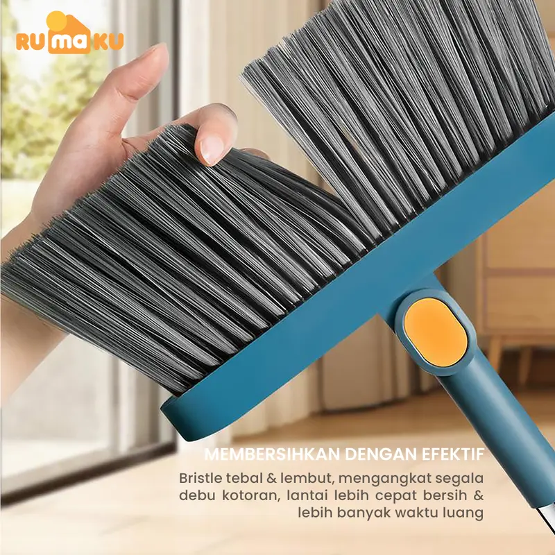 Rumaku Set Sapu Pengki Lipat 2in1 Alat Pembersih Lantai Praktis untuk Rumah dan Kantor 1