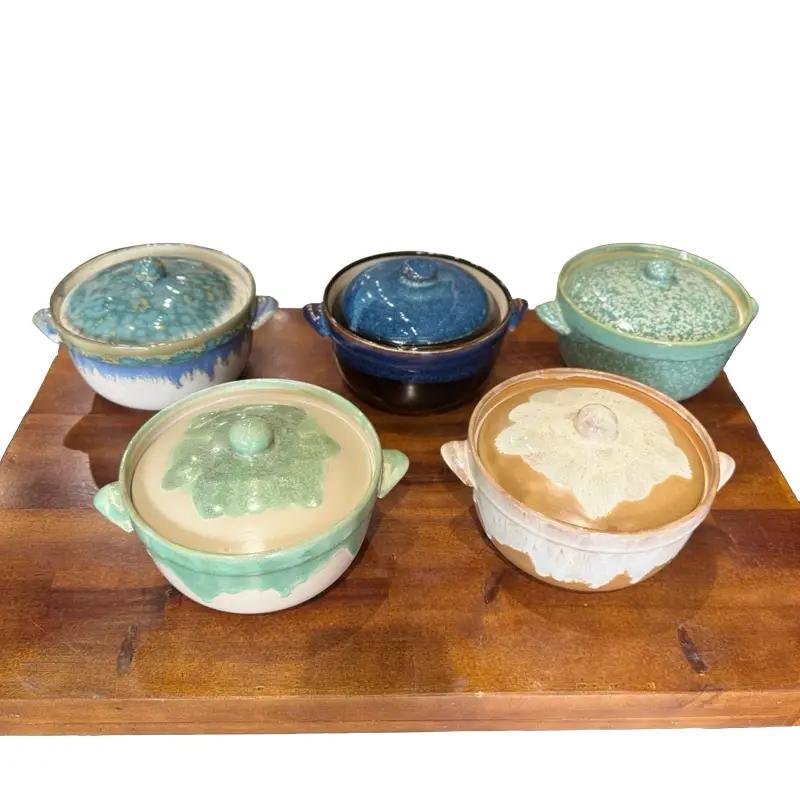  Thố cơm các màu men hoả biến dùng để đựng cơm canh giữ ấm hoặc đựng mỡ  lưu ý không đun trực tiếp trên bếp  bát độc ăn 