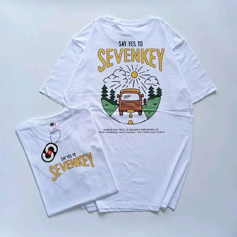 Kaos Best Seller Pria Wanita Sevenkey Kaos Pria Wanita Distro Baju Combed Sablon Tshirt Nyaman Unisex Atasan Cowok Keren Hitam Dewasa 4