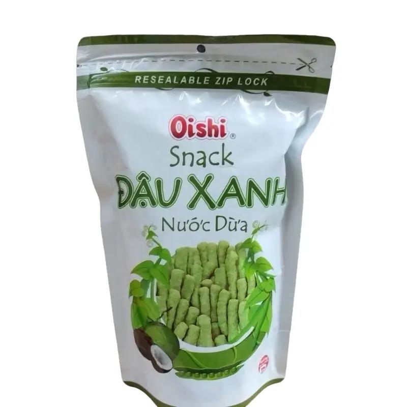 ComBo 5 gói giá siêu hời Snack Oishi Đậu Xanh Nước Cốt Dừa 65gr - Phiên Bản Túi Zip Hoàn Toàn Mới Nhà Oshi