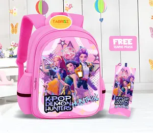 TAS RANSEL ANAK PEREMPUAN terbaru K-POP demon huntres viral Lucu Lapisan Dalam Puring Tas Ransel Sekolah SD Lokal UntukPerempuan Anak