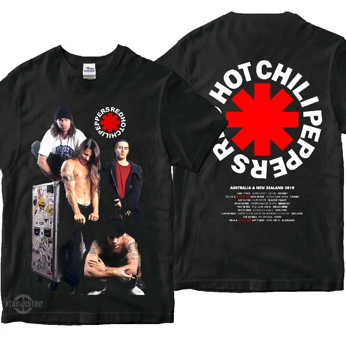 Kaos band RED HOT CHILLI PEPPERS TOUR 2019 kaos RHCP rock metal stitch supply