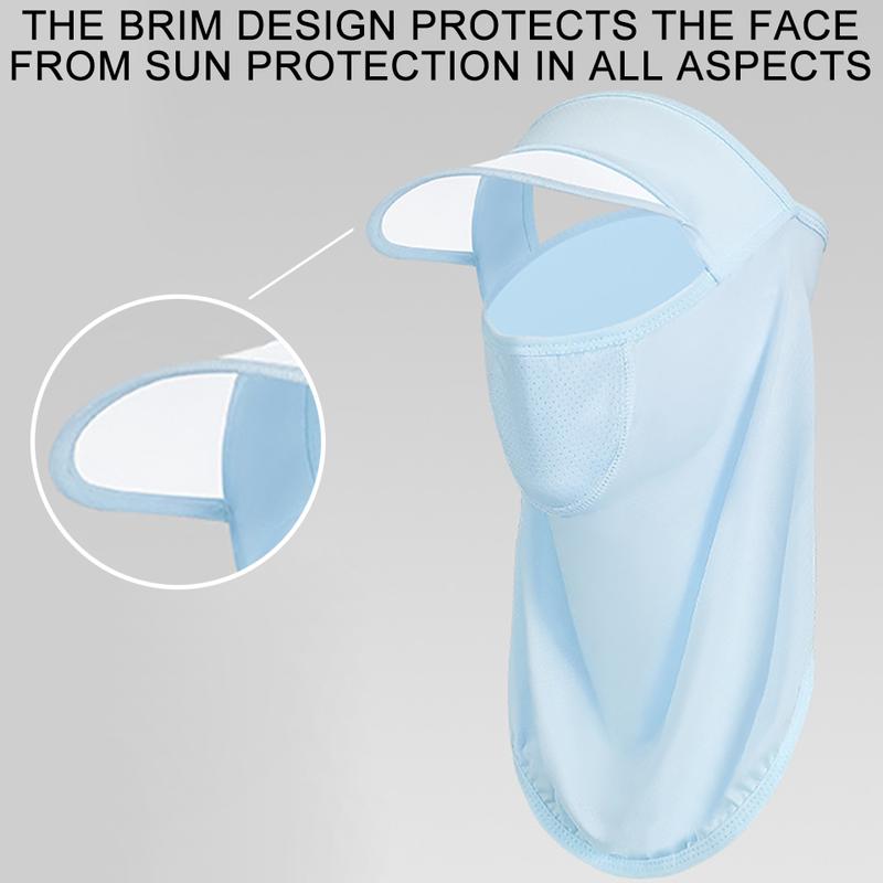 Product Introduction of GTUBIKE UPF50+ Outdoor Anti-UV Ice Silk Breathable Mask With Brim Hat Women Full Face Cover Sunscreen Driving Neck Protection 26
