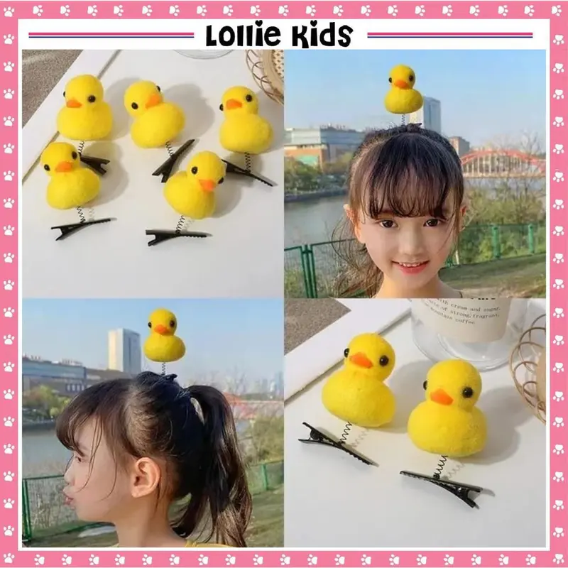 1 PASANG ISI 2PCS JEPIT DUCK GAYA ANAK PEREMPUAN / JEPIT RAMBUT MODEL BEBEK 0
