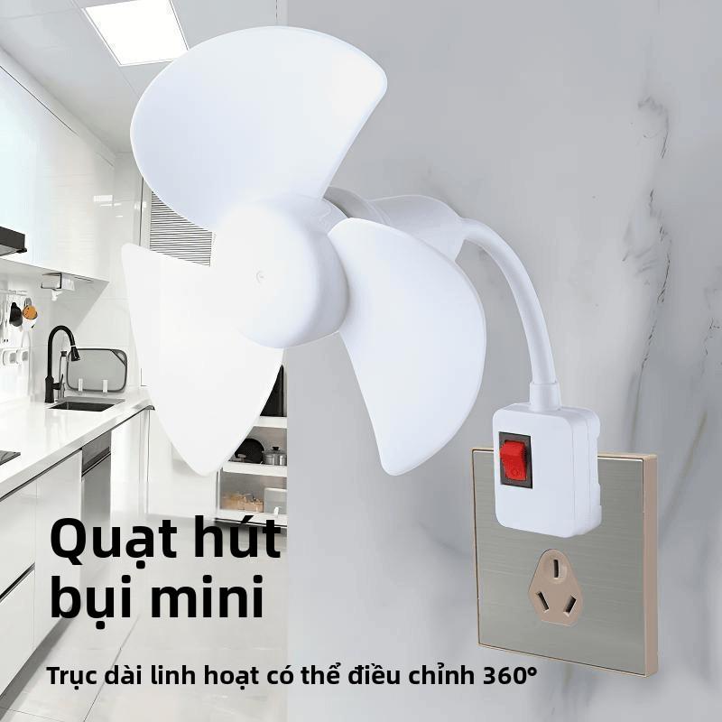 Quạt nhà bếp nhỏ gọn, quạt phòng tắm, động cơ không chổi than, kích thước nhỏ, tiết kiệm năng lượng, tích hợp, hoạt động êm ái, xoay 8 hướng, dùng cho gia đình.