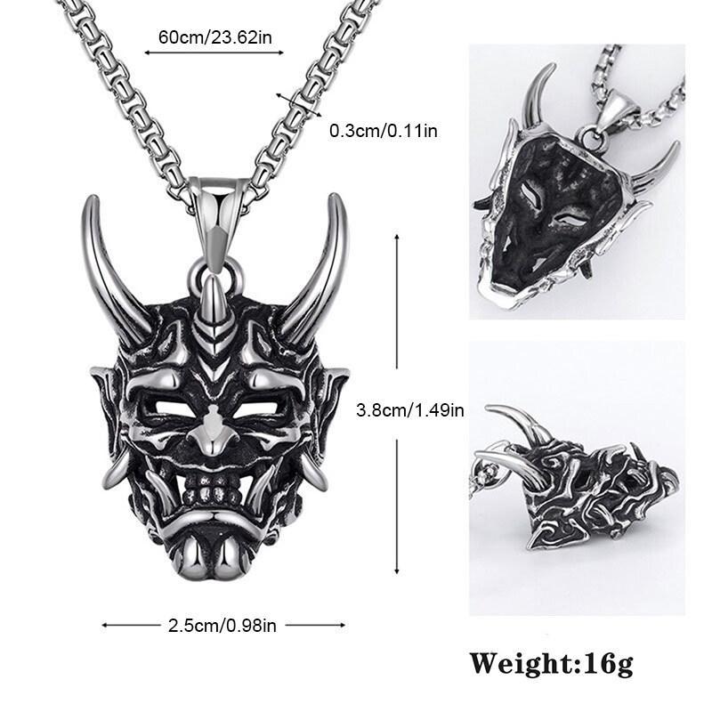 Product Introduction of Vòng Cổ Mặt Dây Chuyền Mặt Nạ Đầu Lâu, Vòng Cổ Nam Phong Cách Punk Thời Trang 10