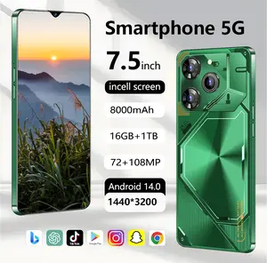 Pova 6 Pro 2026 HP Murah cuci gudang Handphone 7.5 Inci Layar 5G Dual SIM Smartphone 8000mAh 16GB RAM 1TB ROM Android 14 Bisa COD Cicilan 72+108MP Face Unlocked Fingerprint ID
