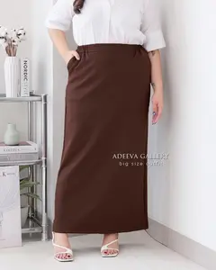 Adeeva Rok Span Scuba Jumbo Rok Bahan Wanita Terlaris