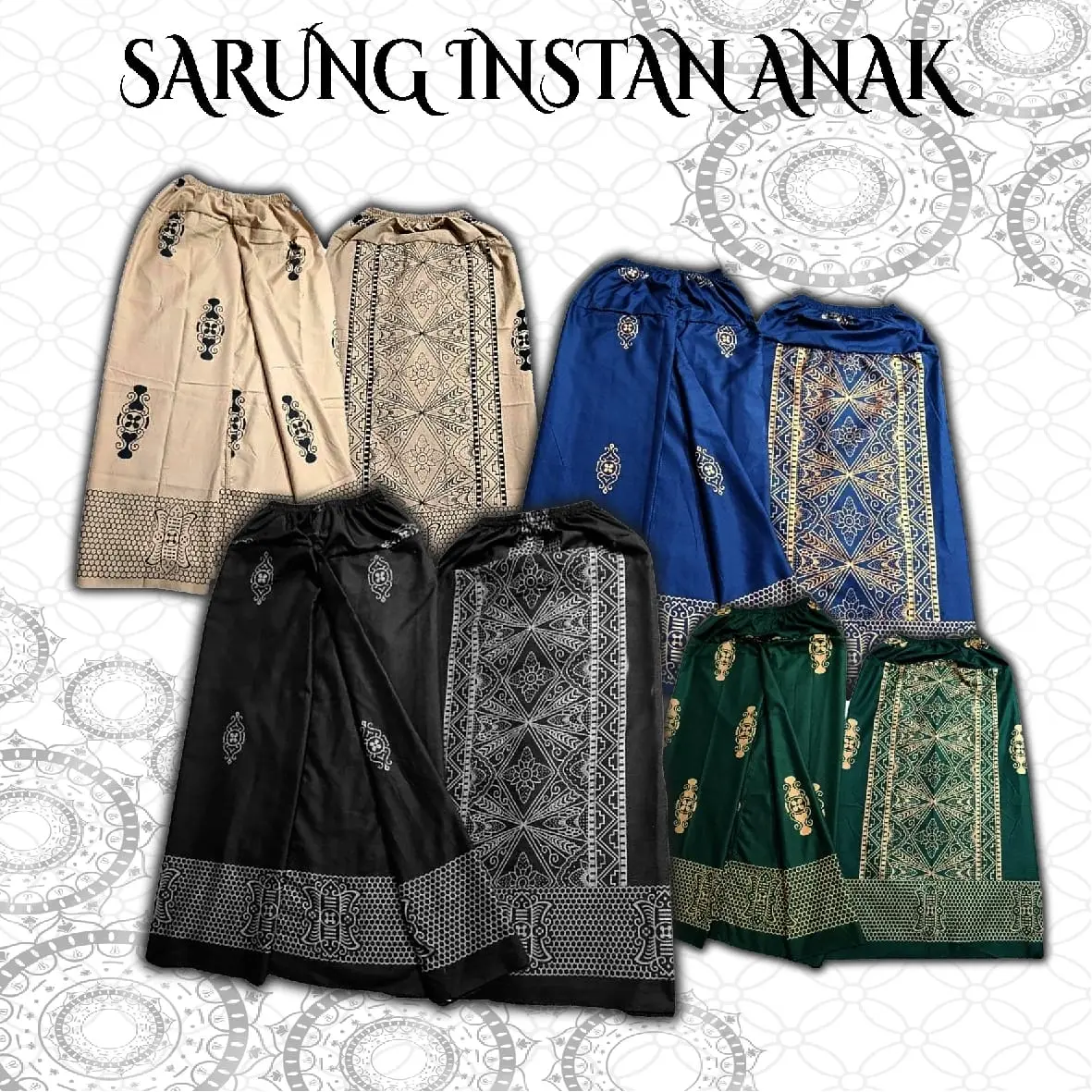 Sarung Instan Anak Premium Kualitas terbaik untuk usia 2-13 tahun Tahun Sarung Motif Kekinian Sarung Anak Motip Gus Iqdam