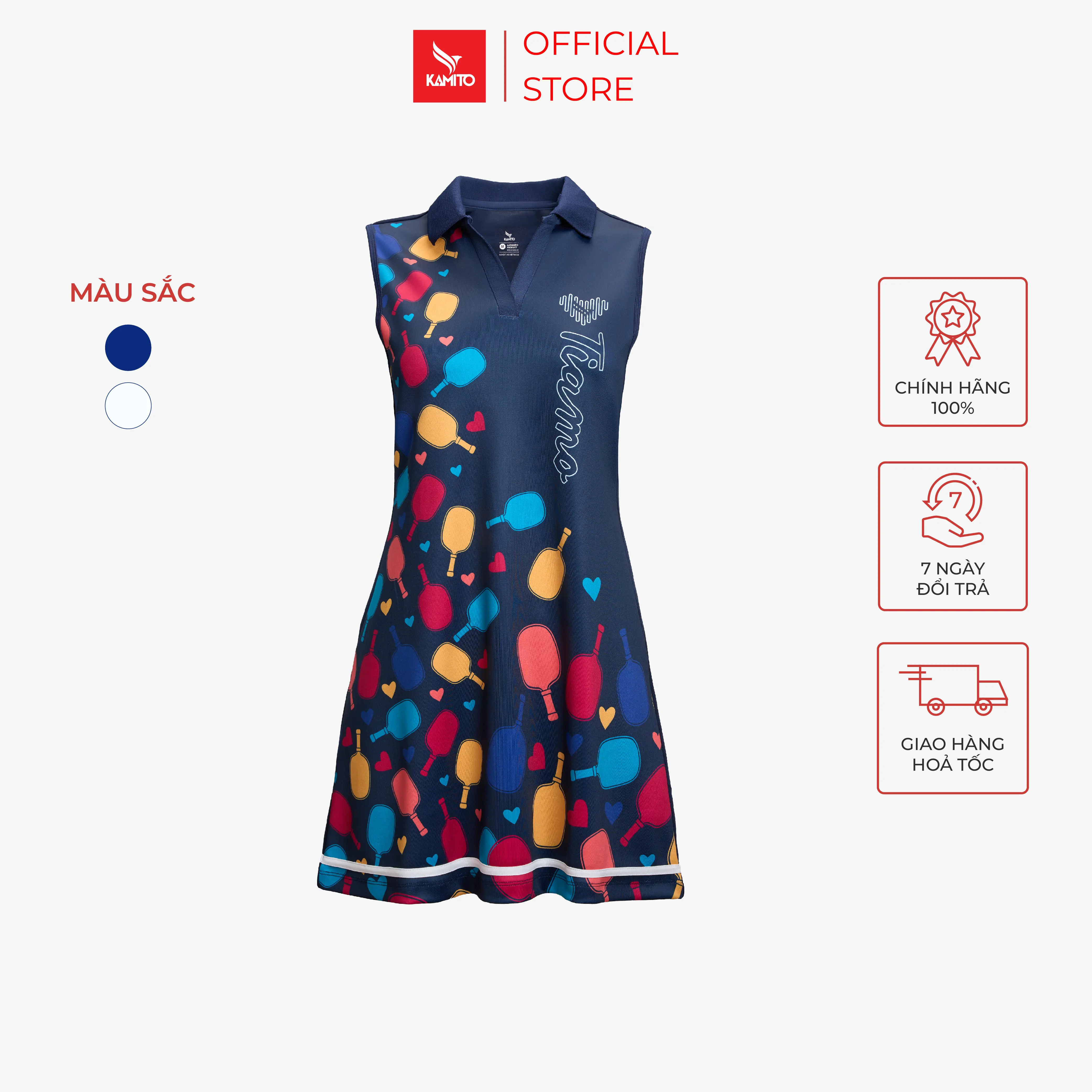 Váy Thể Thao Polo Pickleball Kamito Heart