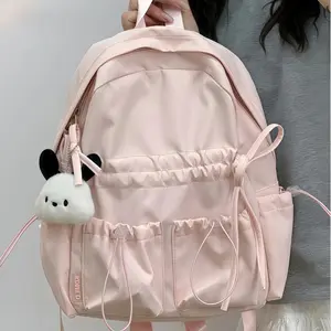 Ransel Siswa Gaya Korea, Santai, Perjalanan, Kapasitas Besar