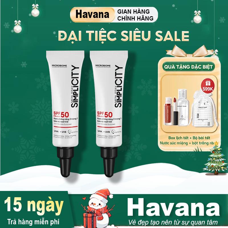 Kem chống nắng Men Stay Simplicity Invisible Sunscreen 3in1 bảo vệ da vượt trội SPF 50 PA+++ 5mlvc6b1cv12b12cbg5f